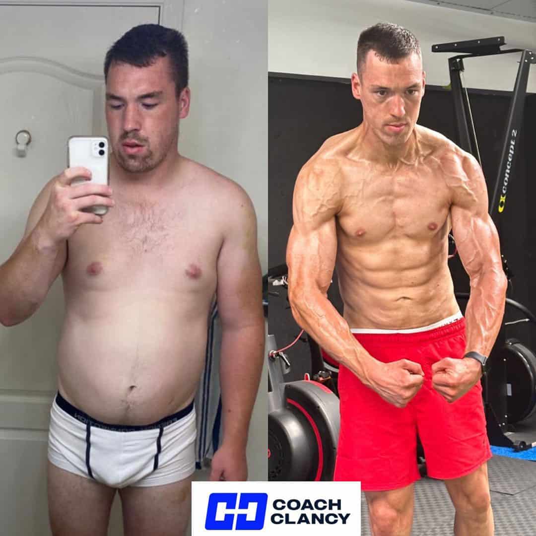 Coach Clancy online coaching Cian ogrady before after